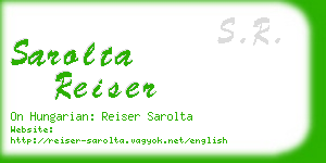 sarolta reiser business card